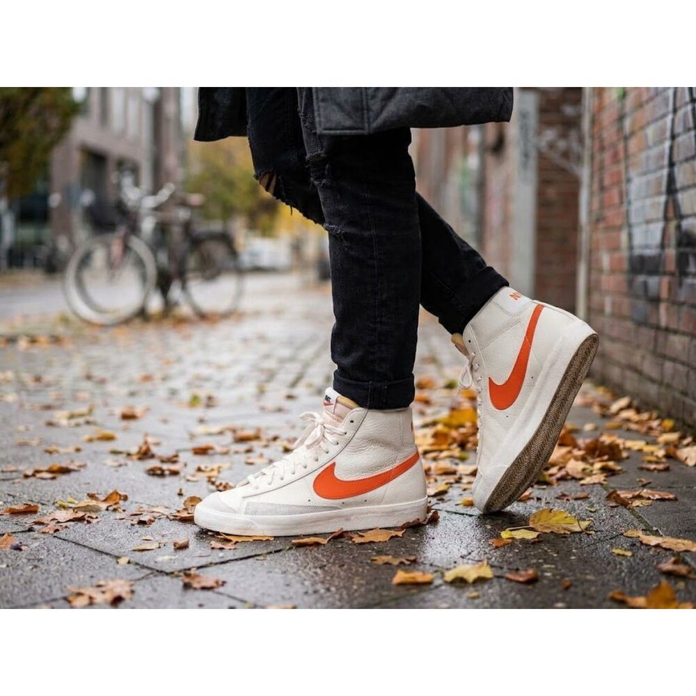 Nike Blazer Mid 77 Remastered Mens 10.5 Phantom Starfish Orange DQ7674-001